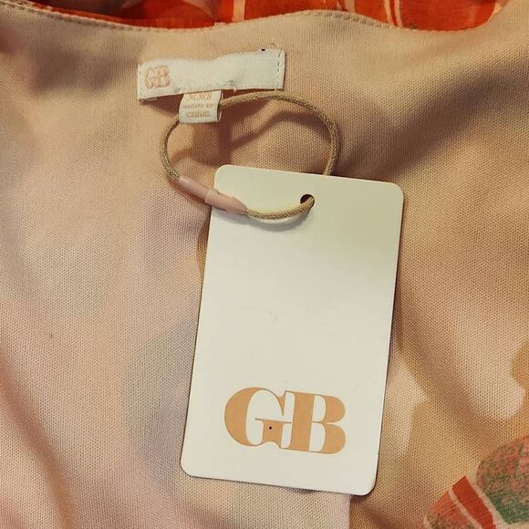 Gianni Bini Orange Floral Tropical Cut Out Tie Front Mini Dress XXL NWT (4697) - Picture 5 of 9